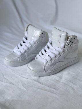 Pastry Kids White Patent High-Top Sneakers